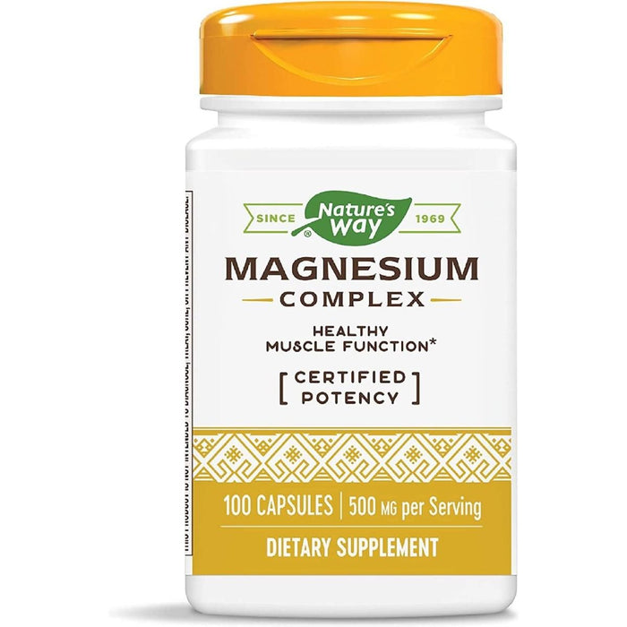 Nature's Way Magnesium Complex 500mg 100 Capsules - Brain & Memory at MySupplementShop by Nature's Way