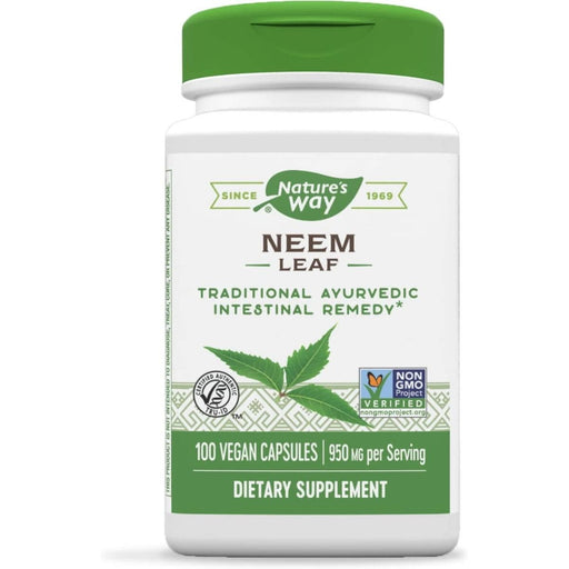 Nature's Way Neem Leaf 950mg 100 Vegan Capsules - Detox & Cleanse at MySupplementShop by Nature's Way