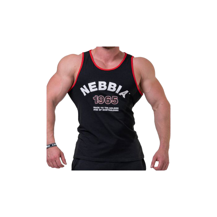 Nebbia Old-School Muscle Tank Top 193 Black