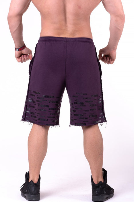 Nebbia Raw Hem Street Shorts 151 - Burgundy - Shorts at MySupplementShop by Nebbia