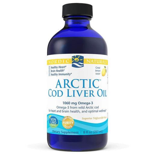 Nordic Naturals Arctic Cod Liver Oil 1060mg 8oz (Lemon) - Health and Wellbeing at MySupplementShop by Nordic Naturals