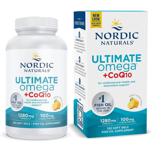 Nordic Naturals Ultimate Omega 1280mg + CoQ10 120 Softgels - Omegas, EFAs, CLA, Oils at MySupplementShop by Nordic Naturals