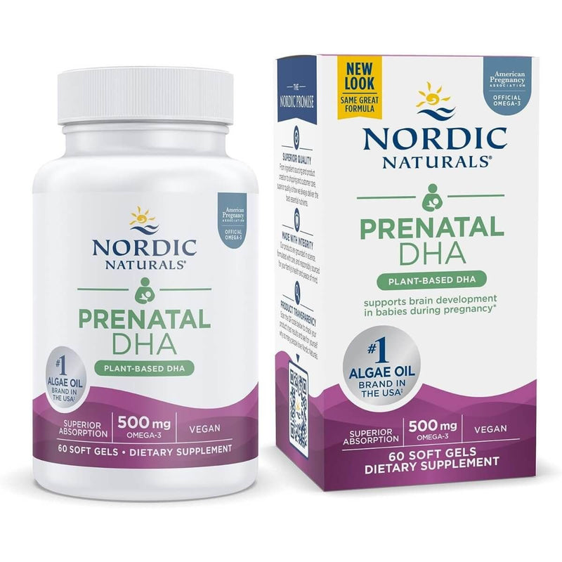 Nordic Naturals Vegan Prenatal DHA 500mg Omega-3 60 Softgels | Premium Supplements at MYSUPPLEMENTSHOP
