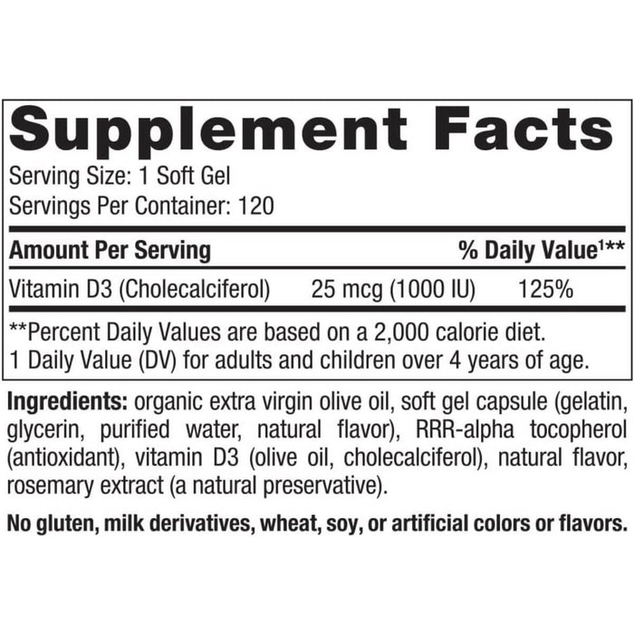 Nordic Naturals Vitamin D3 1000iu 120 Mini Softgels (Orange) | Premium Supplements at MYSUPPLEMENTSHOP