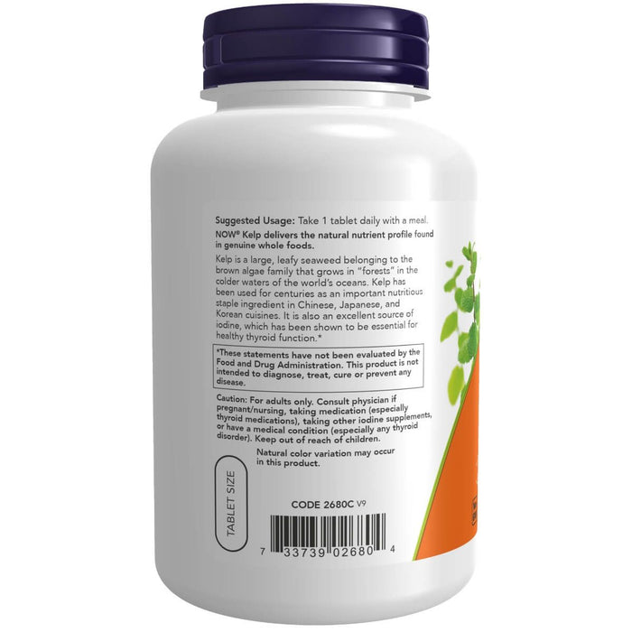 NOW Foods Kelp 150 mcg of Natural Iodine 200 Tablets - Health and Wellbeing at MySupplementShop by NOW Foods