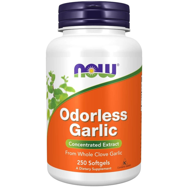 NOW Foods Odorless Garlic 250 Softgels | Premium Supplements at MYSUPPLEMENTSHOP