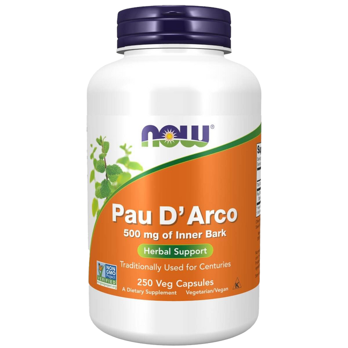 NOW Foods Pau D'Arco 500 mg 250 Veg Capsules