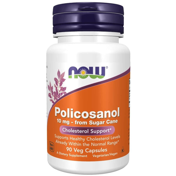 NOW Foods Policosanol 10 mg 90 Veg Capsules | Premium Supplements at MYSUPPLEMENTSHOP