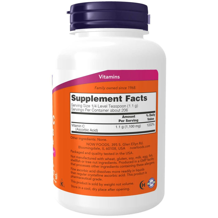 NOW Foods Vitamin C Crystals 8oz (227g) | Premium Supplements at MYSUPPLEMENTSHOP