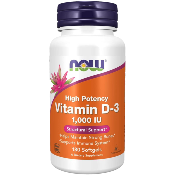 NOW Foods Vitamin D-3 1,000 IU 180 Softgels