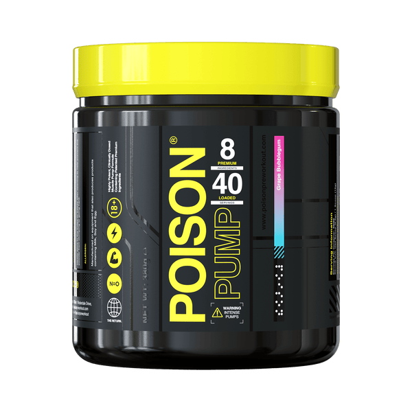 Poison Pump 40 Serving Grape Bubblegum Best Value Pump at MYSUPPLEMENTSHOP.co.uk