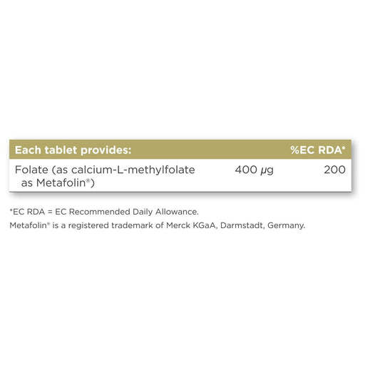 Solgar Folate (as Metafolin) 400 Âµg Tablets Pack of 50 at MySupplementShop.co.uk