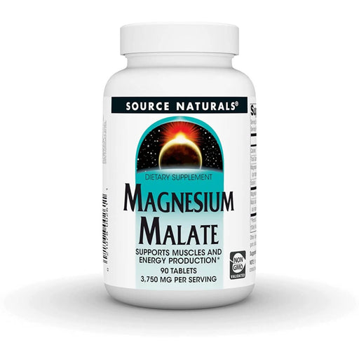 Source Naturals Magnesium Malate 1250mg 90 Tablets | Premium Supplements at MYSUPPLEMENTSHOP