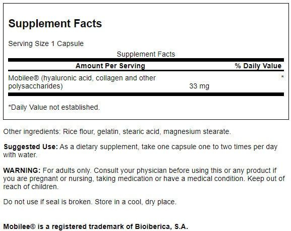 Swanson Hyaluronic Acid Complex 33mg 60 Capsules at MySupplementShop.co.uk