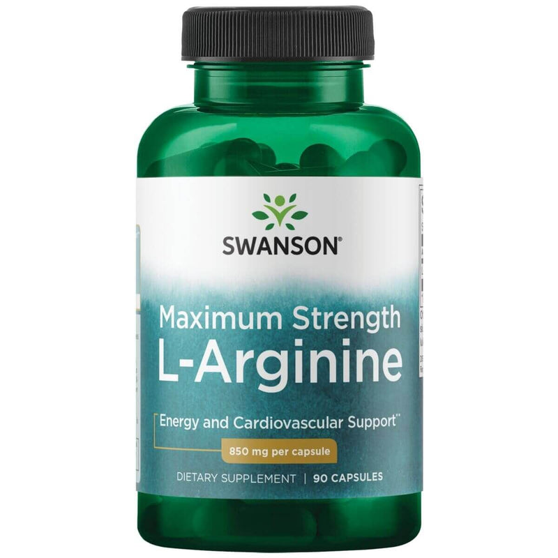 Swanson L-Arginine 850mg 90 Capsules | Premium Supplements at MYSUPPLEMENTSHOP