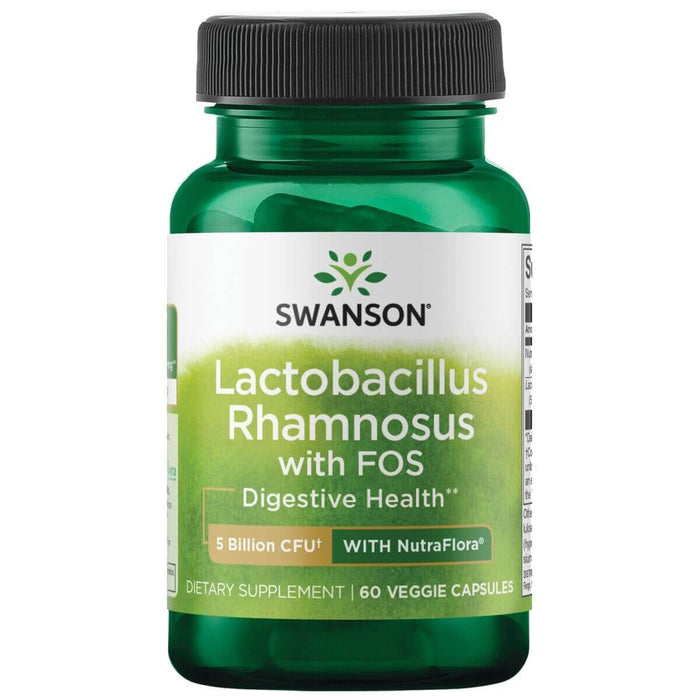 Swanson Lactobacillus Rhamnosus with FOS 5 Billion CFU 60 Vegetarian Capsules - Health and Wellbeing at MySupplementShop by Swanson