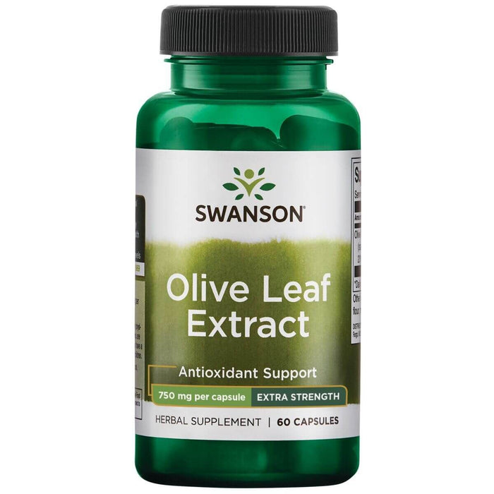 Swanson Olive Leaf Extract 750 mg 60 Capsules - Health and Wellbeing at MySupplementShop by Swanson