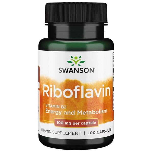 Swanson Riboflavin Vitamin B-2 100 mg 100 Capsules | Premium Supplements at MYSUPPLEMENTSHOP