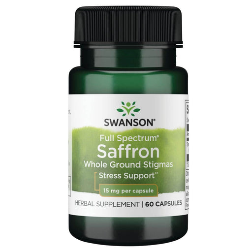 Swanson Saffron Whole Ground Stigmas 15 mg 60 Capsules - Health and Wellbeing at MySupplementShop by Swanson