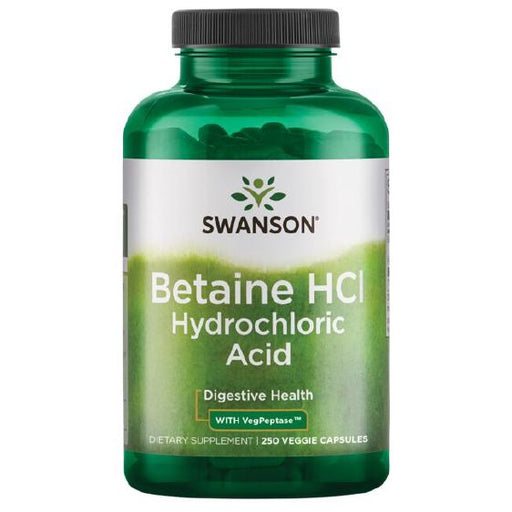 Swanson Betaine HCl Hydrochloric Acid with Pepsin 250 veg capsules at MySupplementShop.co.uk