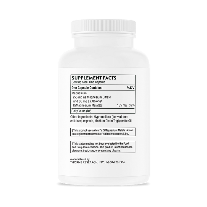 Thorne Research Magnesium CitraMate 90 Capsules | Premium Supplements at MYSUPPLEMENTSHOP