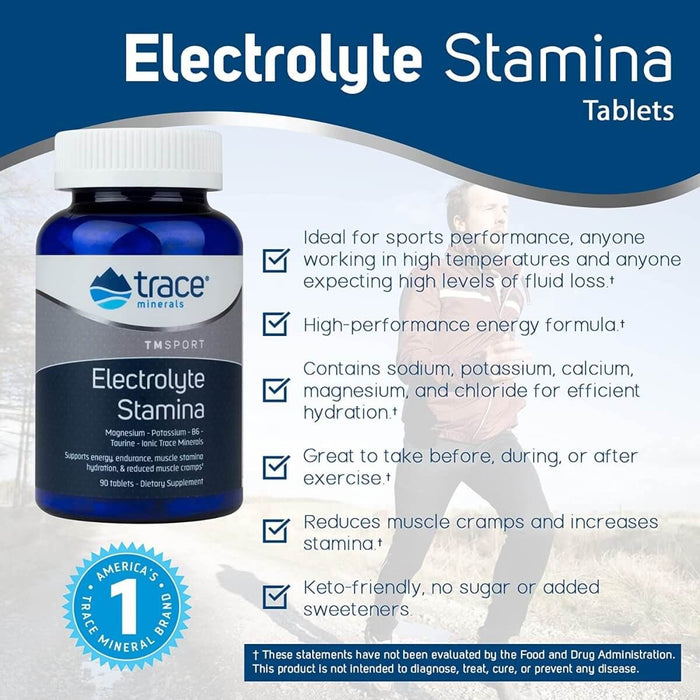 Trace Minerals Electrolyte Stamina 90 Tablets | Premium Supplements at MYSUPPLEMENTSHOP