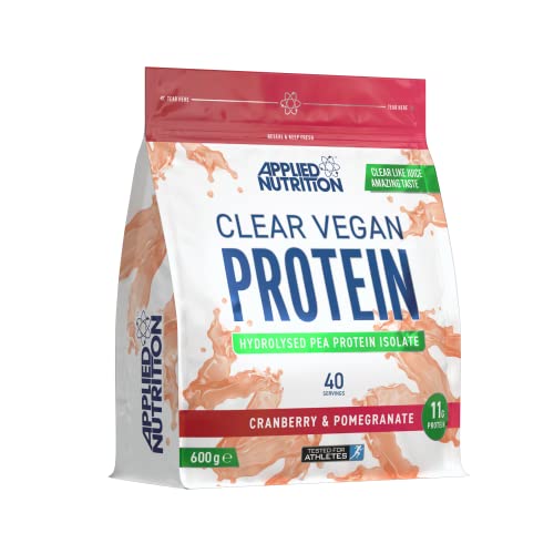 Applied Nutrition Clear Vegan Protein - Hydrolysed Pea Protein Isolate Vegan Protein Powder (Cranberry & Pomegranate) (600g - 40 Servings) | High-Quality Vegan Proteins | MySupplementShop.co.uk