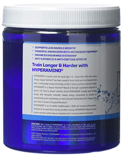 Gaspari 300 g Blue Raspberry Hyper Amino Sports Supplements | High-Quality Sports Supplements | MySupplementShop.co.uk