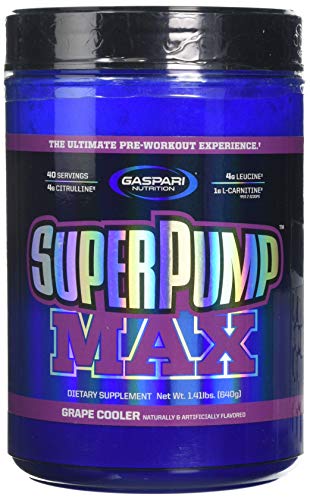 Gaspari Nutrition SuperPump Max 640g Grape Cooler | High-Quality Nitric Oxide Boosters | MySupplementShop.co.uk