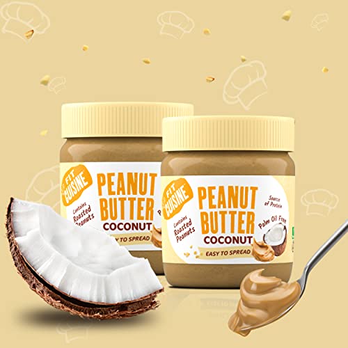 Fit Cuisine Applied Nutrition Peanut Butter 350g Coconut | High-Quality Peanut Spread | MySupplementShop.co.uk