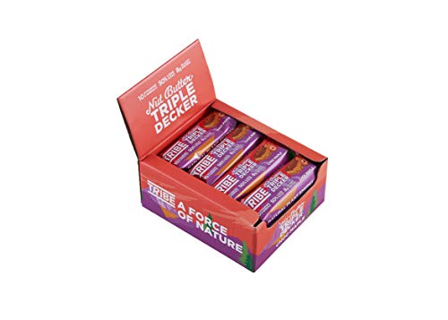 Tribe Nut Butter Triple Decker Plant Protein Bar 12x40g Choc Maple | High-Quality Sports Nutrition | MySupplementShop.co.uk