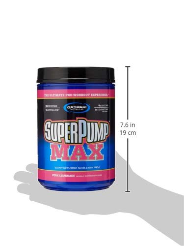 Gaspari Nutrition SuperPump Max 640g Pink Lemonade | High-Quality Nitric Oxide Boosters | MySupplementShop.co.uk