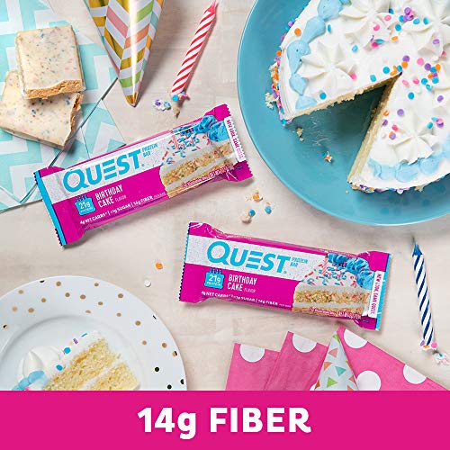 Quest Birthday Cake Flavour Protein Bar (12 x 60g) 720g - Protein Bars at MySupplementShop by Quest