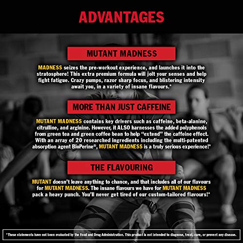 MUTANT Madness | Original Mutant Pre-Workout Powder| High-Intensity Workouts}| 30 Serving | 225 g (.83 lb) | Pineapple Passion - Pre &amp; Post Workout at MySupplementShop by Mutant