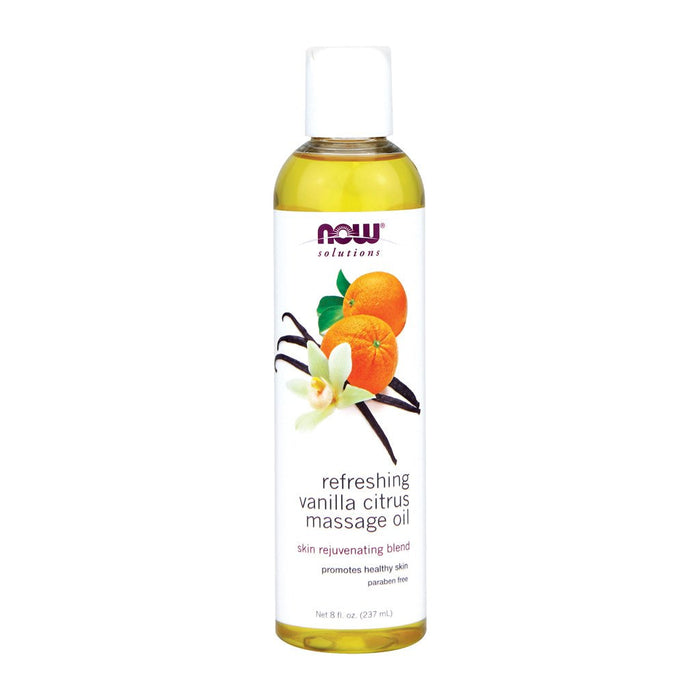 NOW Foods Refreshing Vanilla Citrus Massage Oil - 237 ml. | High-Quality Health and Wellbeing | MySupplementShop.co.uk