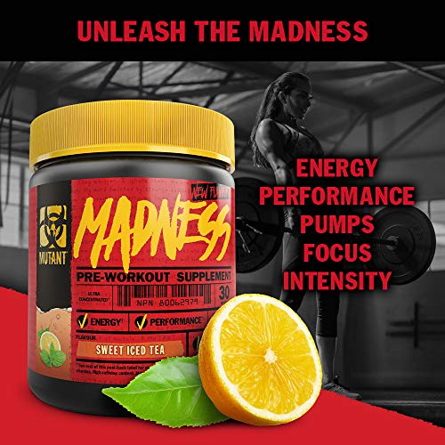 MUTANT Madness | Original Mutant Pre-Workout Powder| High-Intensity Workouts}| 30 Serving | 225 g (.83 lb) | Peach Mango - Pre &amp; Post Workout at MySupplementShop by Mutant