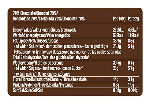 I Love Snacks Belgian 70% Cocoa Chocolate 15x22g Chocolate | High-Quality Health Foods | MySupplementShop.co.uk