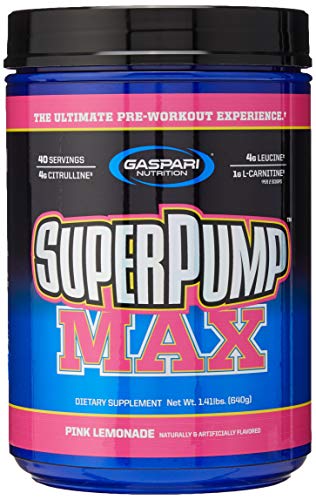 Gaspari Nutrition SuperPump Max 640g Pink Lemonade | High-Quality Nitric Oxide Boosters | MySupplementShop.co.uk