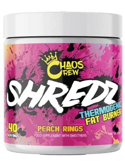 Chaos Crew Shredz Peach Rings 252g - Default Title - Sports Nutrition at MySupplementShop by Chaos Crew