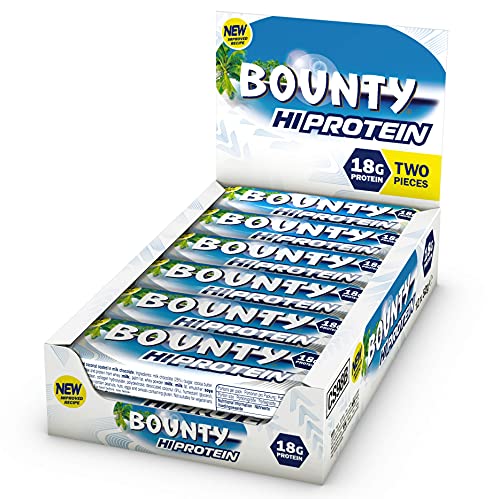 Bounty Hi Protein Bar (12 x 52g) High Protein Energy Snack with Milk Chocolate and Coconut 18g Protein - Sports Nutrition at MySupplementShop by Bounty