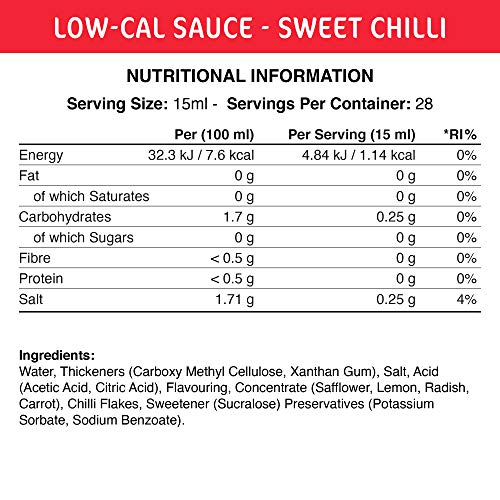 Applied Nutrition Fit Cuisine Low-Cal Sauce Sweet Chilli 425ml - Health Foods at MySupplementShop by Fit Cuisine