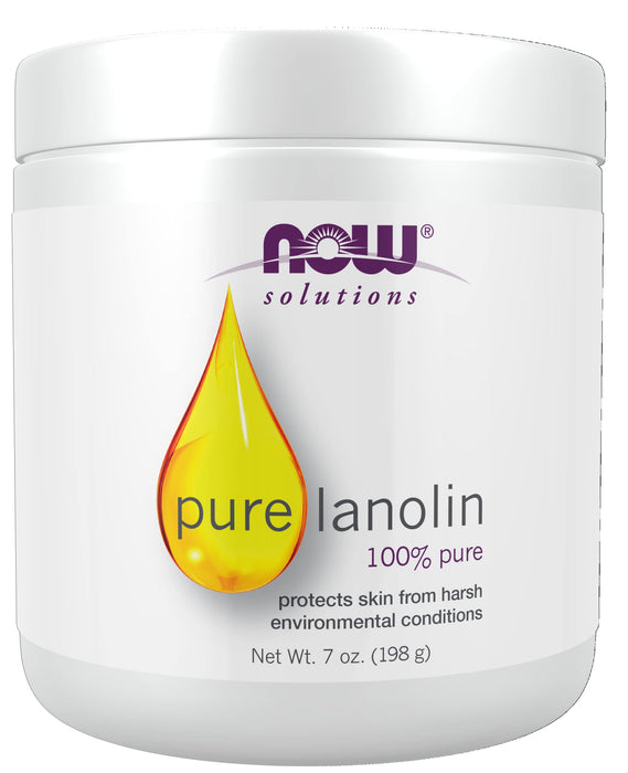 NOW Foods Lanolin, 100% Pure - 198g - Health and Wellbeing at MySupplementShop by NOW Foods