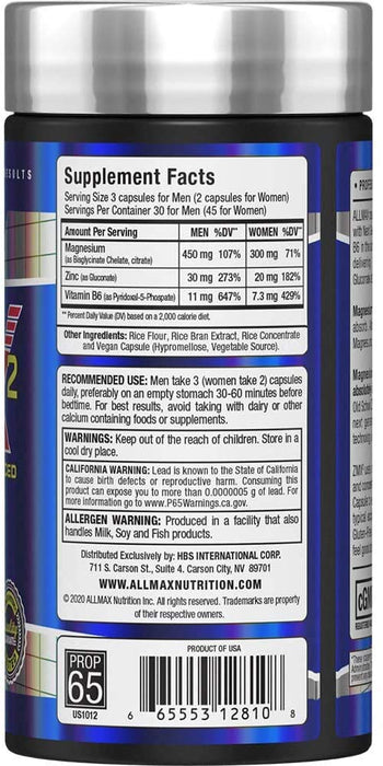 AllMax Nutrition ZMX 2 Advanced - 90 caps - Natural Testosterone Support at MySupplementShop by AllMax Nutrition