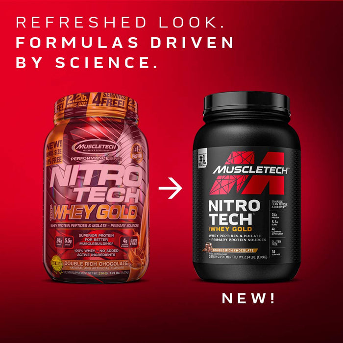 MuscleTech Nitro-Tech 100% Whey Gold, Cookies & Cream - 2270 grams (EAN 631656710489) | High-Quality Protein | MySupplementShop.co.uk