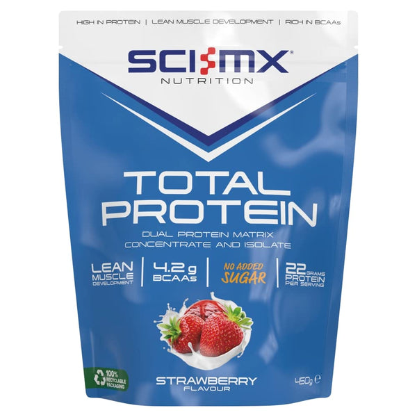 Sci-MX Total Protein 450g Strawberry - Supplements at MySupplementShop by Sci-Mx