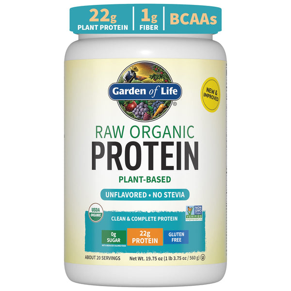 Garden of Life Raw Organic Protein, Unflavored - 560g | High-Quality Casein Proteins | MySupplementShop.co.uk