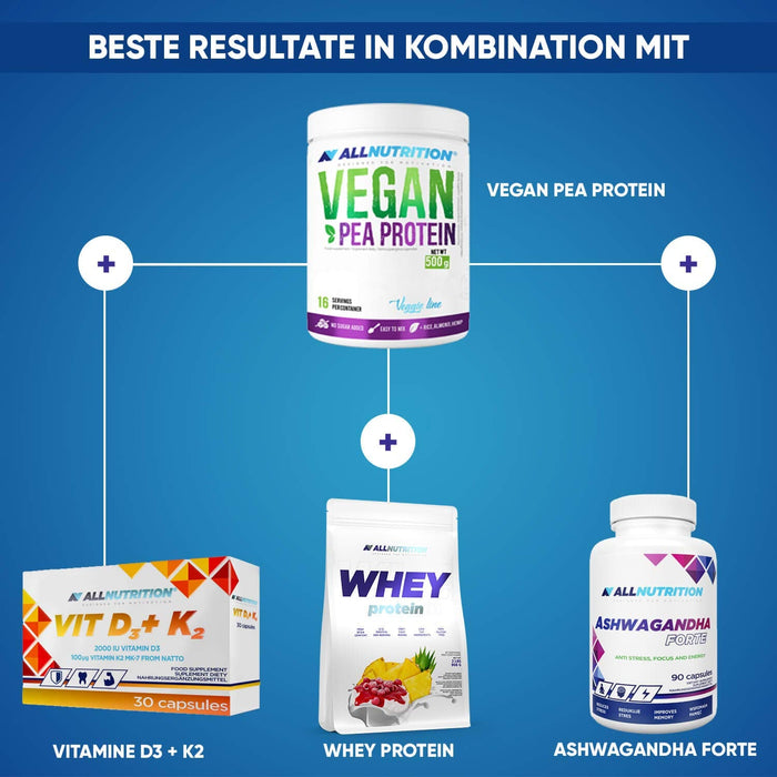 Allnutrition Vegan Pea Protein, Chocolate - 500g | High-Quality Combination Multivitamins & Minerals | MySupplementShop.co.uk
