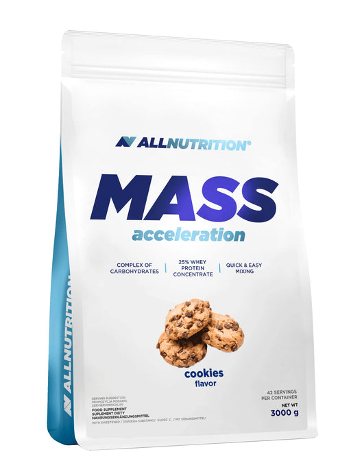 Allnutrition Mass Acceleration, Cookies - 3000 grams | High-Quality Weight Gainers & Carbs | MySupplementShop.co.uk