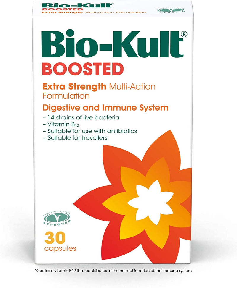 Bio-Kult Boosted Extra Strength Multi-Action Formulation 30 Capsules | High-Quality Vitamins & Supplements | MySupplementShop.co.uk