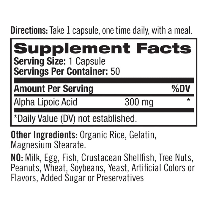 Natrol Alpha Lipoic Acid, 300mg - 50 caps - Health and Wellbeing at MySupplementShop by Natrol